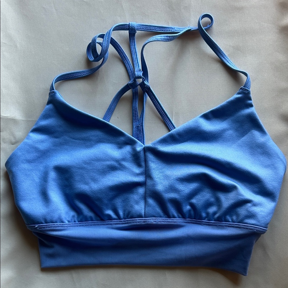 ALO Yoga Strappy Sports Bra - Periwinkle
